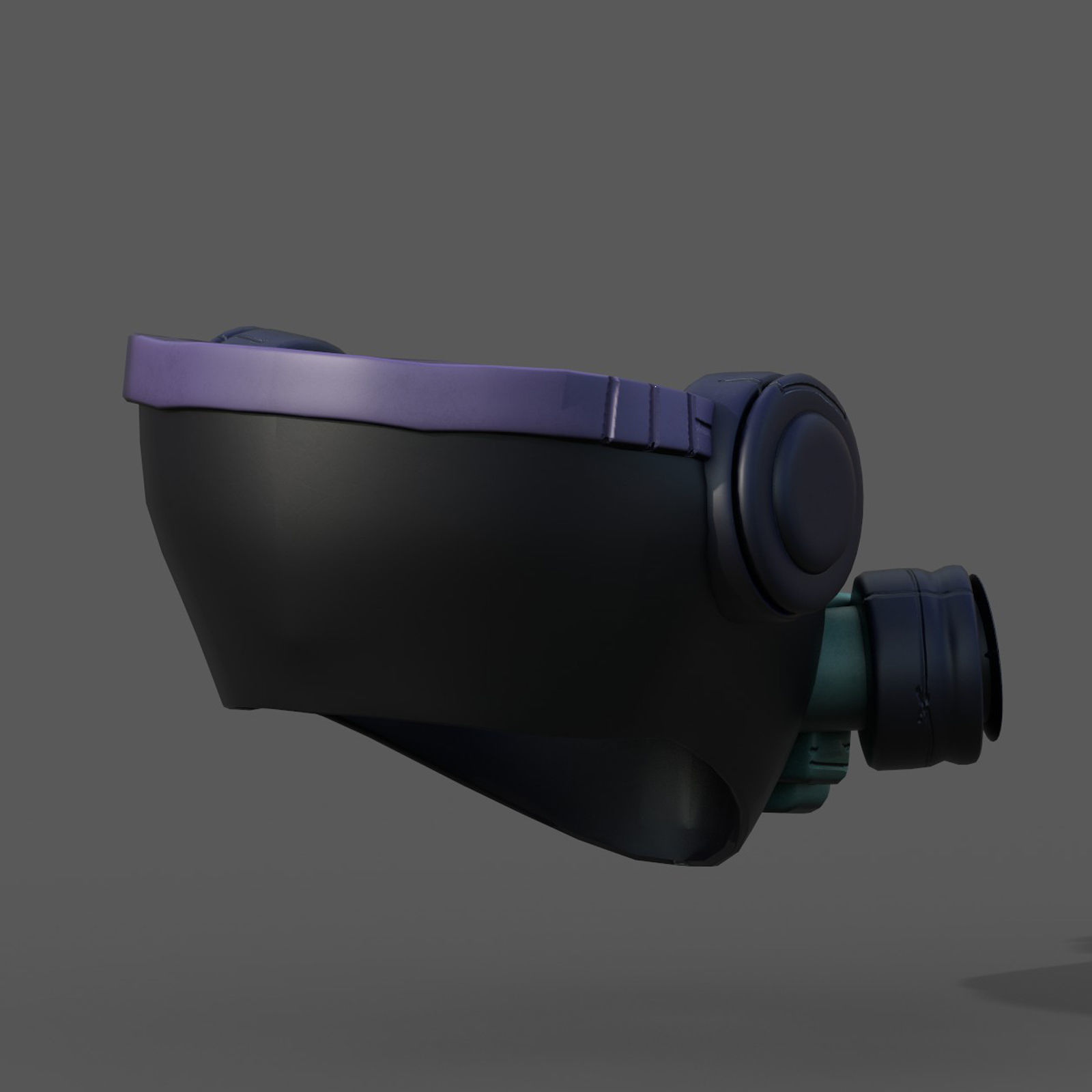 Gas mask respirator scifi futuristic 3d  Low-poly 3D model_5