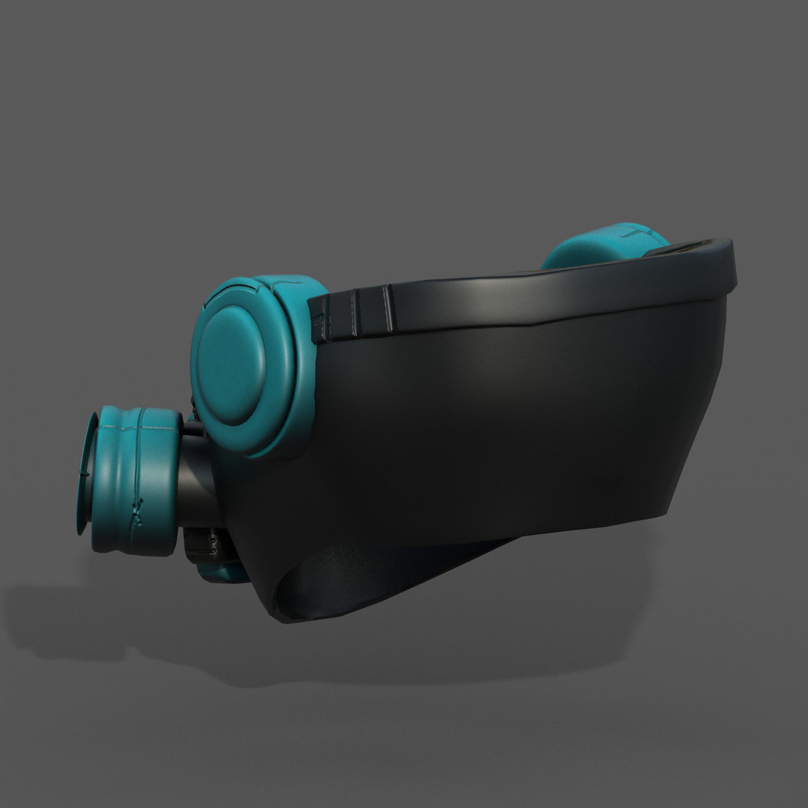 Gas mask futuristic scifi fantasy 3d helmet  Low-poly 3D model_7