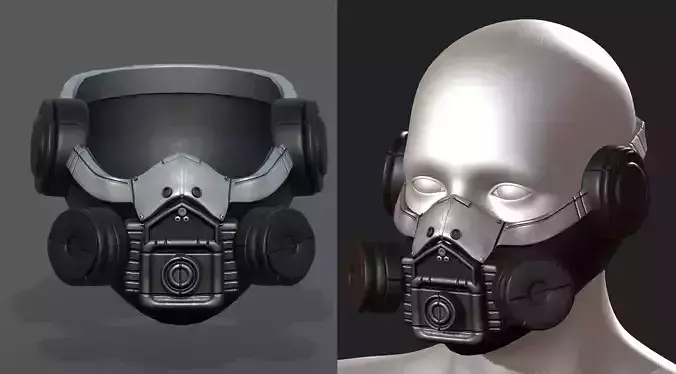 Gas mask helmet scifi futuristic military 