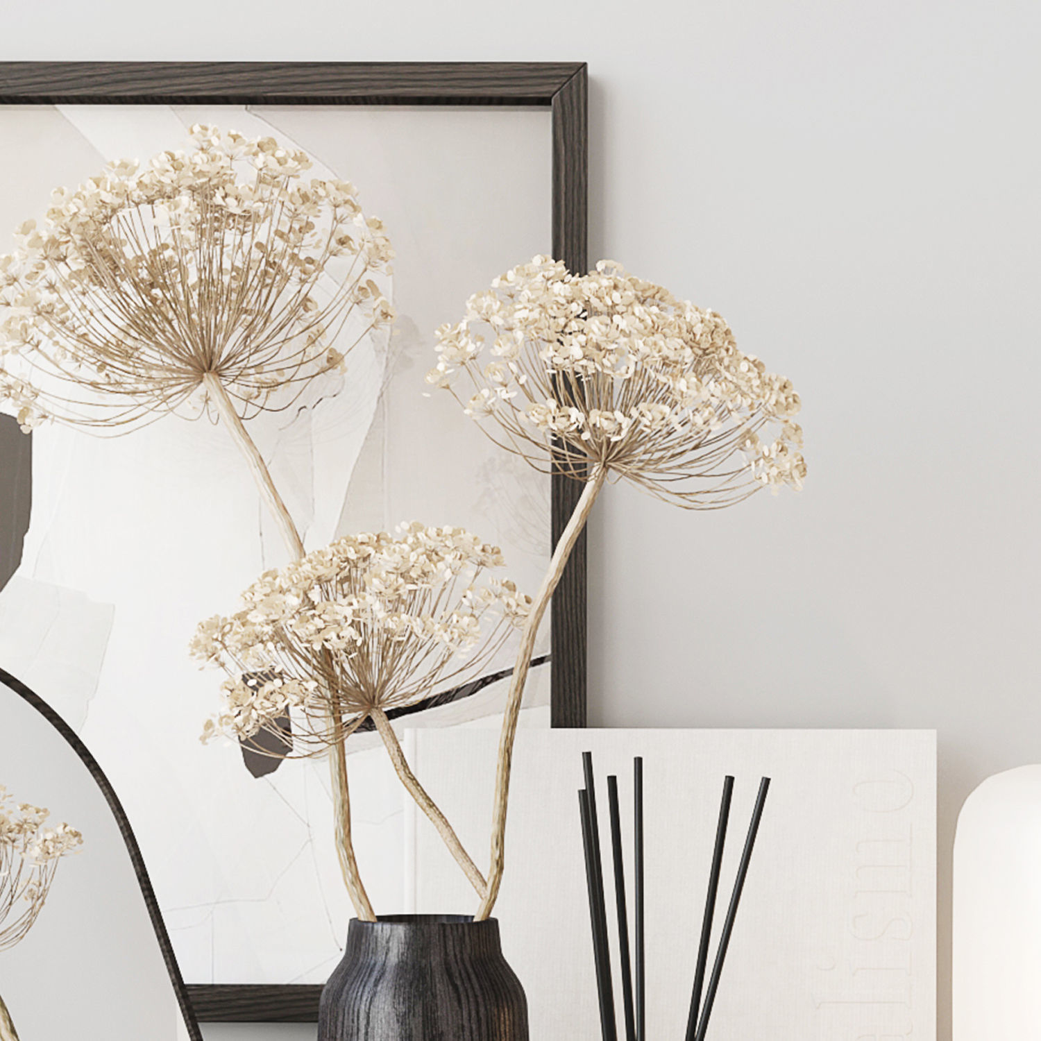 Decor set with heracleum 3D model_10