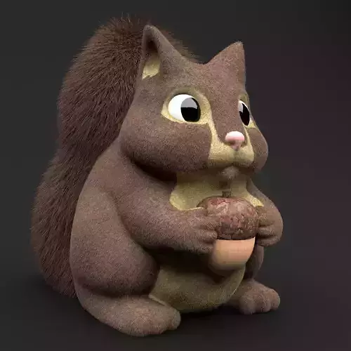 Toy Squirrel with Acorn