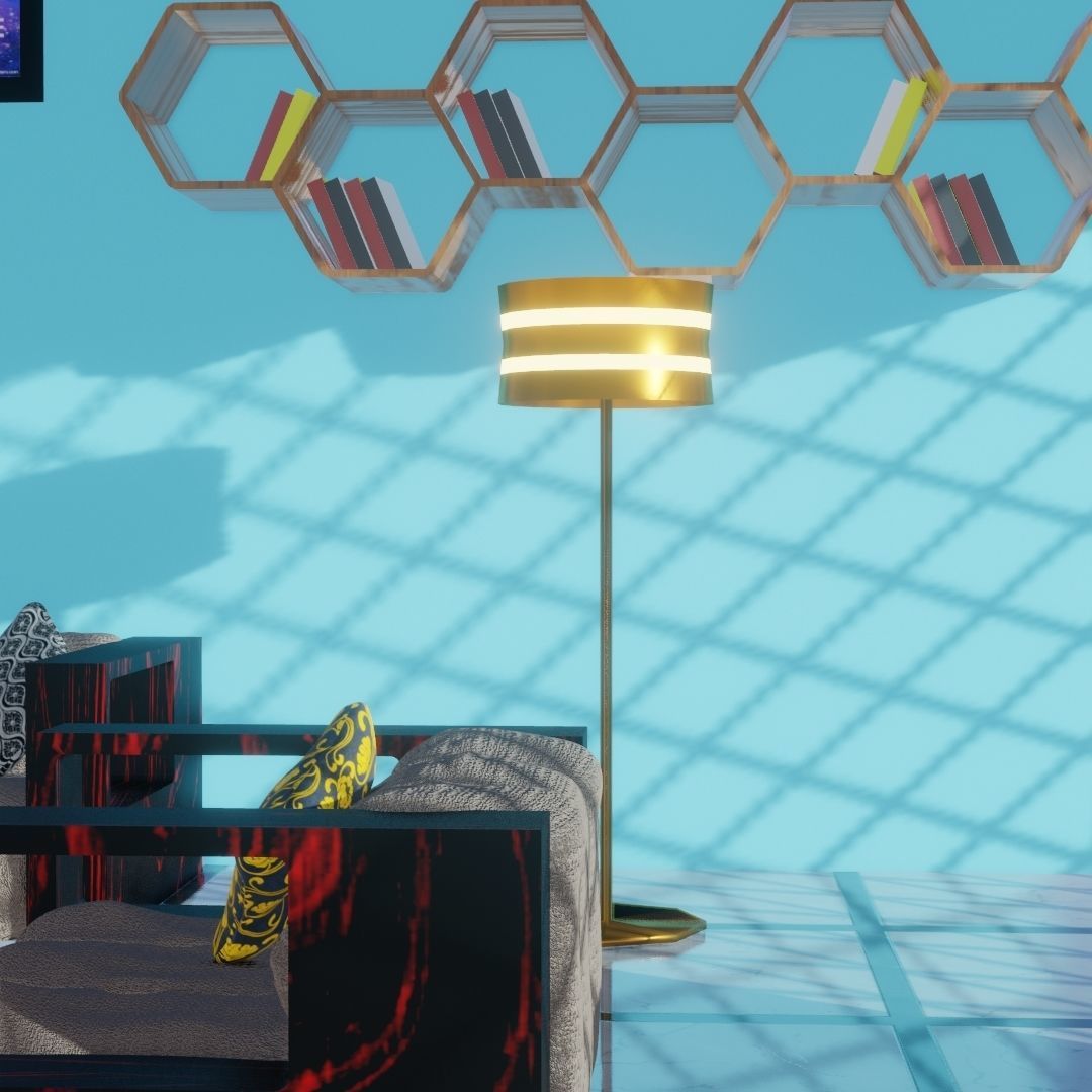 Modern Lamp Free low-poly 3D model_2