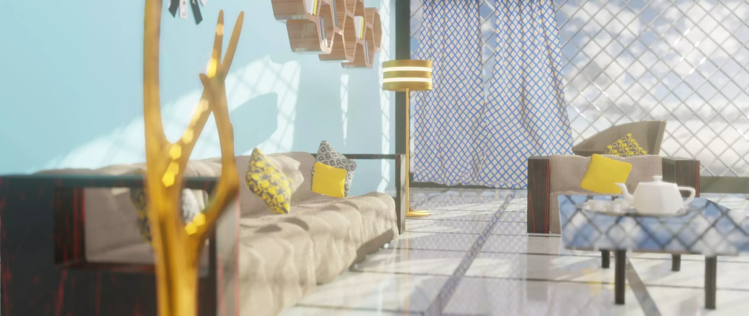 Modern Lamp Free low-poly 3D model_0