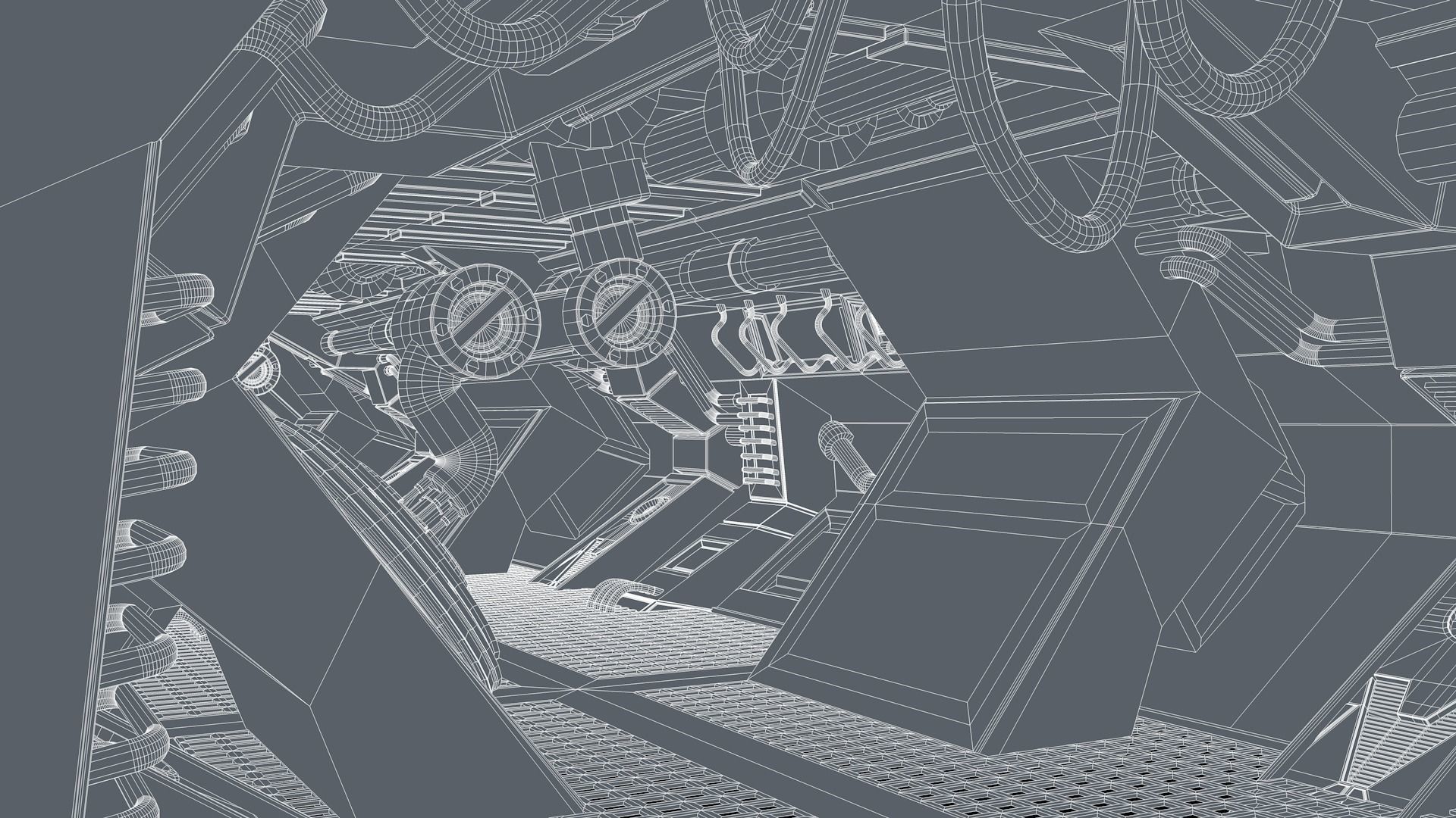 Sci Fi Corridor 3D model_15