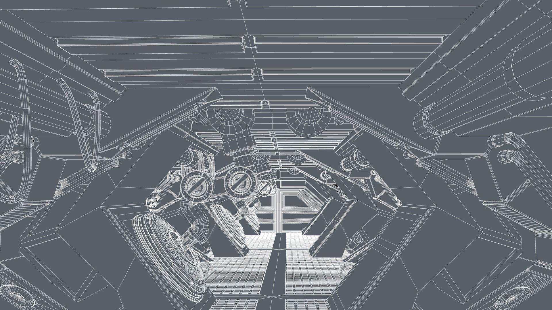 Sci Fi Corridor 3D model_13