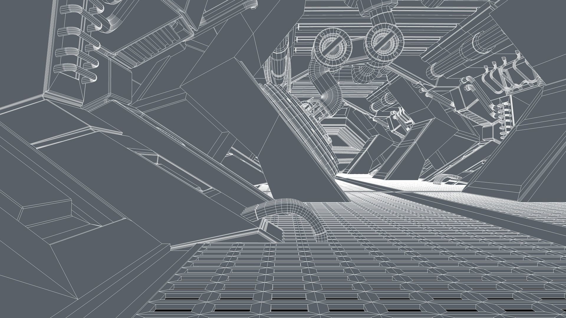 Sci Fi Corridor 3D model_16