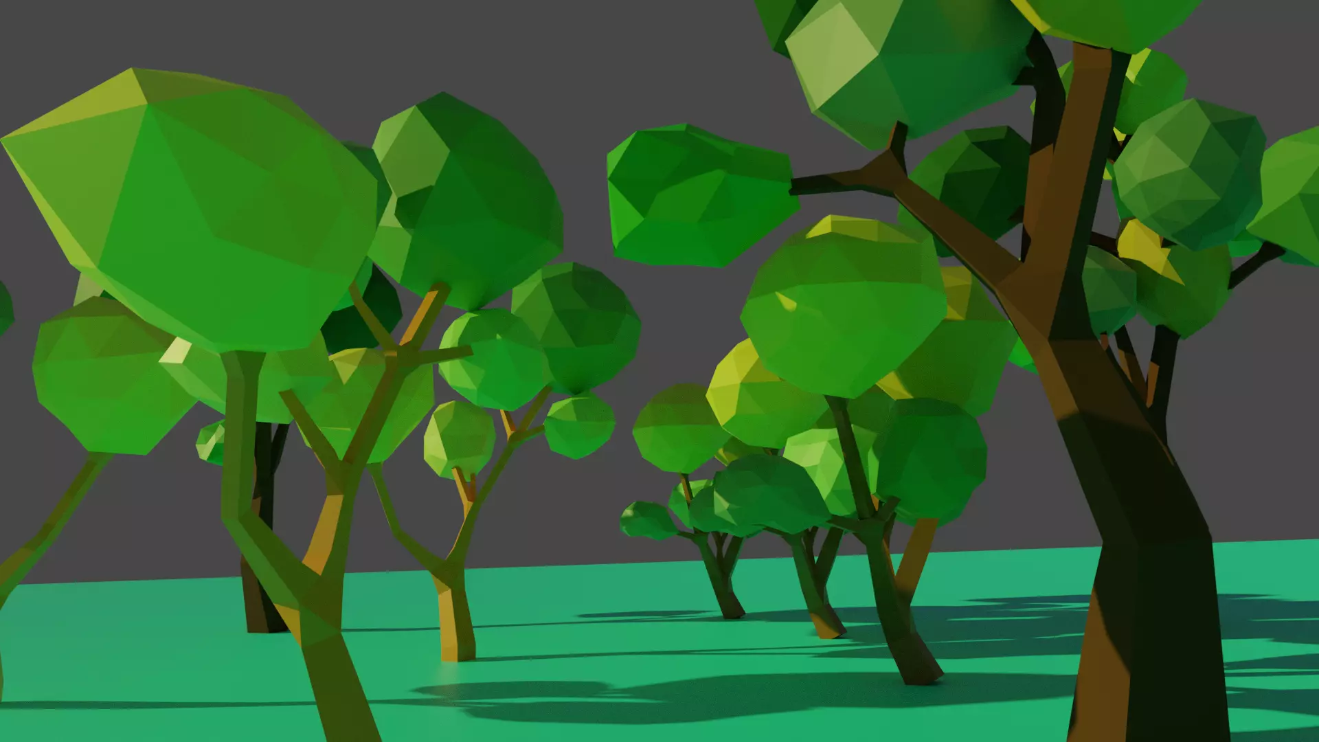 pack tree Low-poly 3D model_0