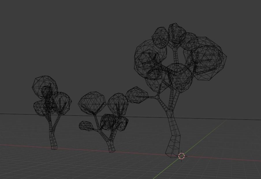 pack tree Low-poly 3D model_4