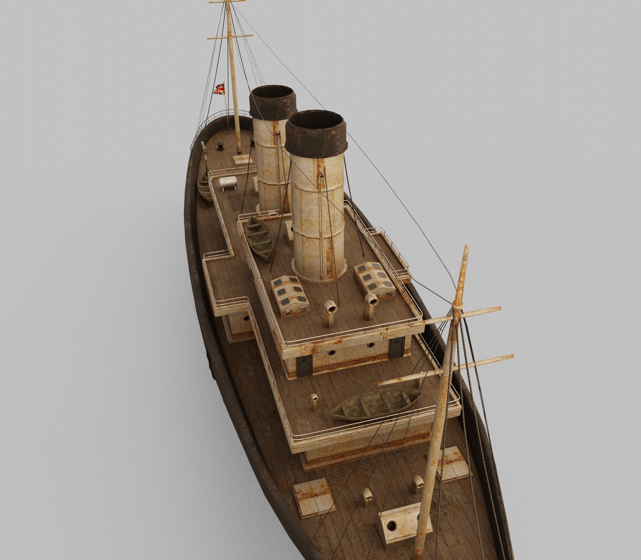 Passenger Ship Lowpoly Low-poly 3D model_13