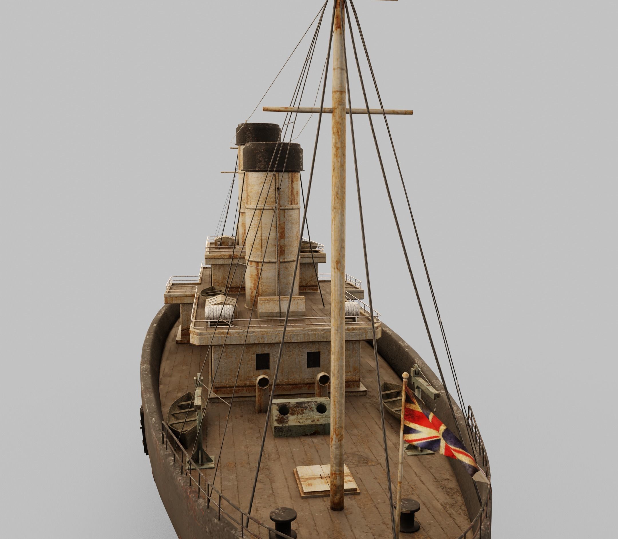 Passenger Ship Lowpoly Low-poly 3D model_12