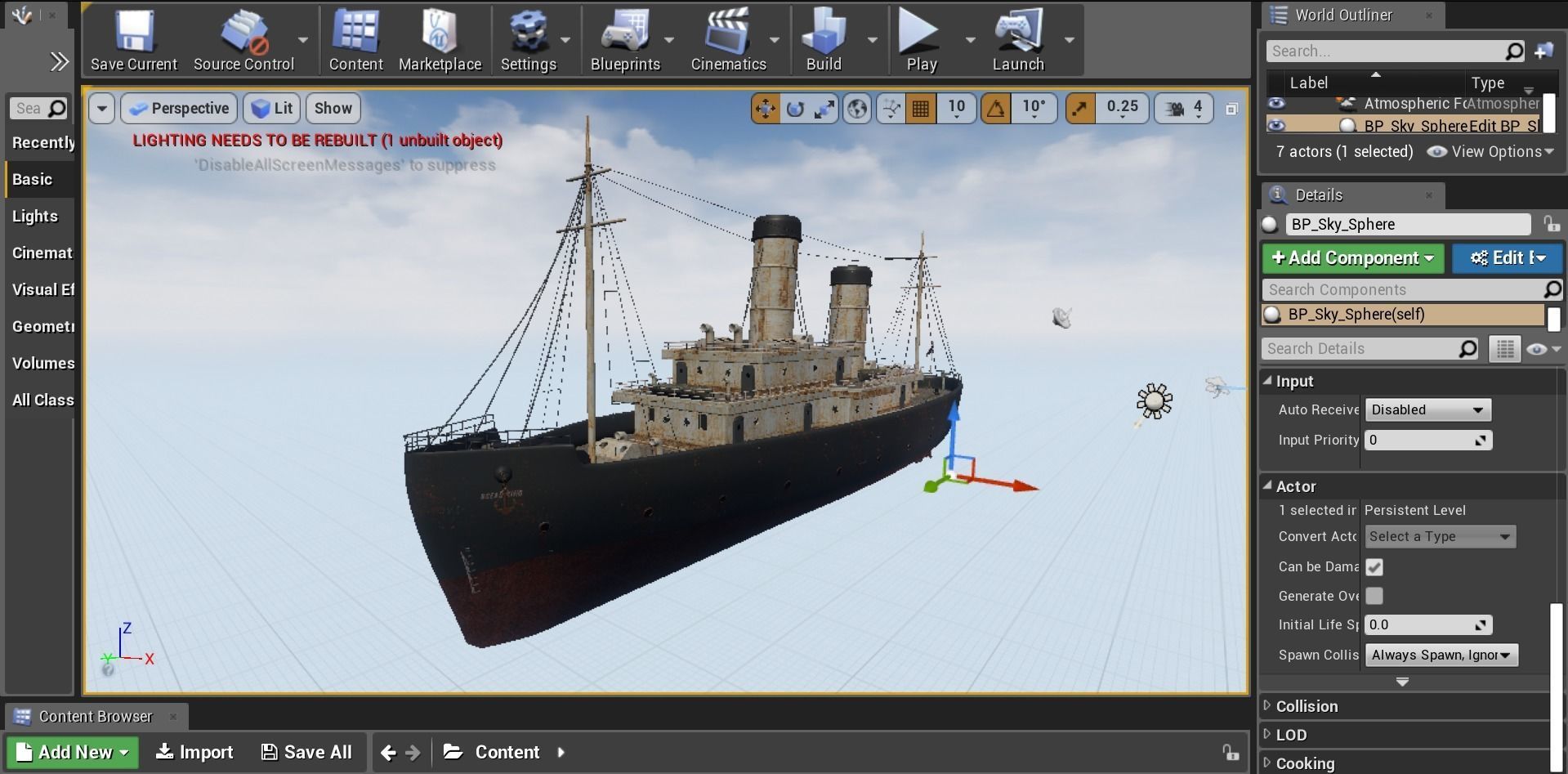 Passenger Ship Lowpoly Low-poly 3D model_16