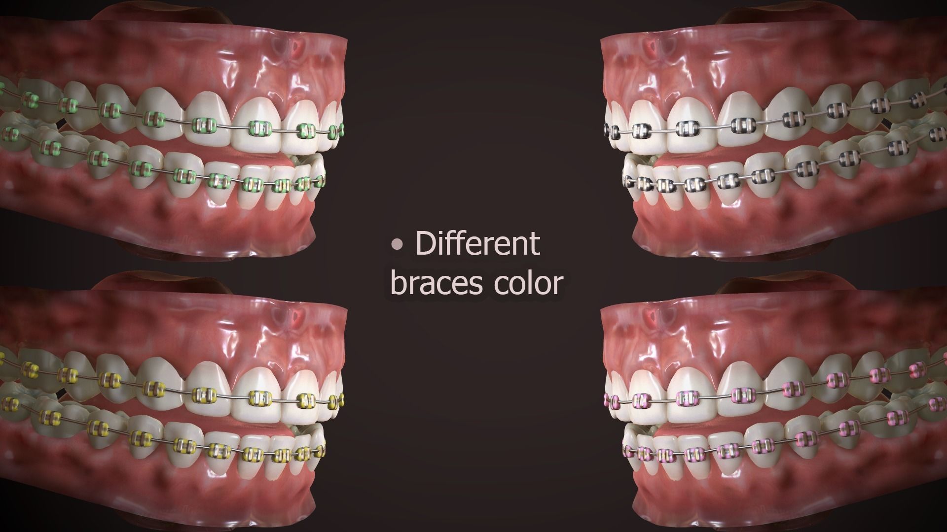 Great Teeth Collection - Mouth for character Low-poly 3D model_26