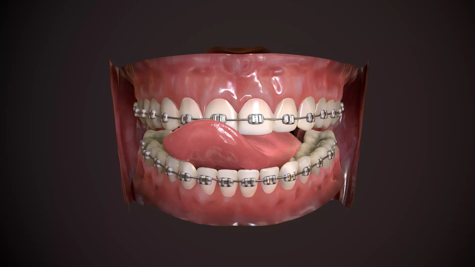Great Teeth Collection - Mouth for character Low-poly 3D model_0
