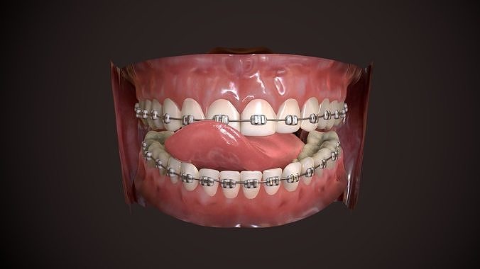 Great Teeth Collection - Mouth for character Low-poly 3D model