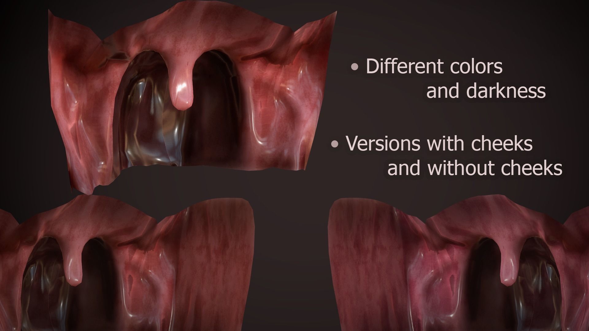 Great Teeth Collection - Mouth for character Low-poly 3D model_22