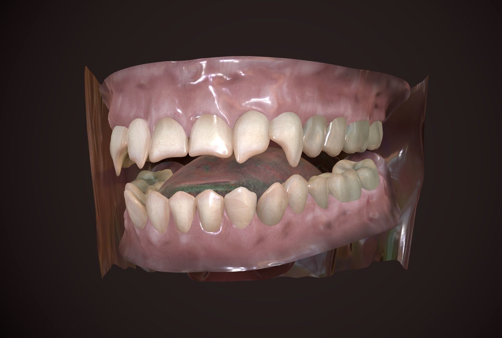 Great Teeth Collection - Mouth for character Low-poly 3D model_7