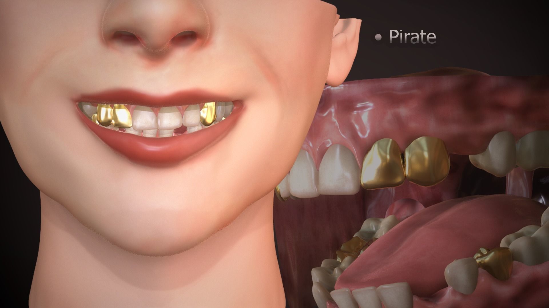 Great Teeth Collection - Mouth for character Low-poly 3D model_16