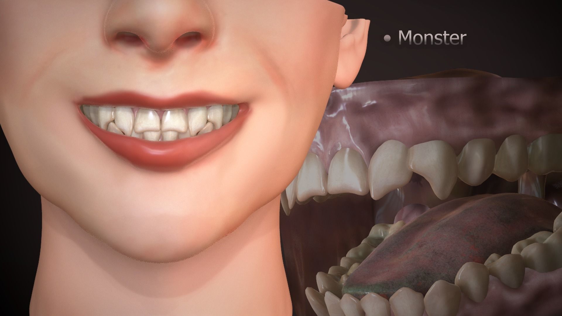 Great Teeth Collection - Mouth for character Low-poly 3D model_12