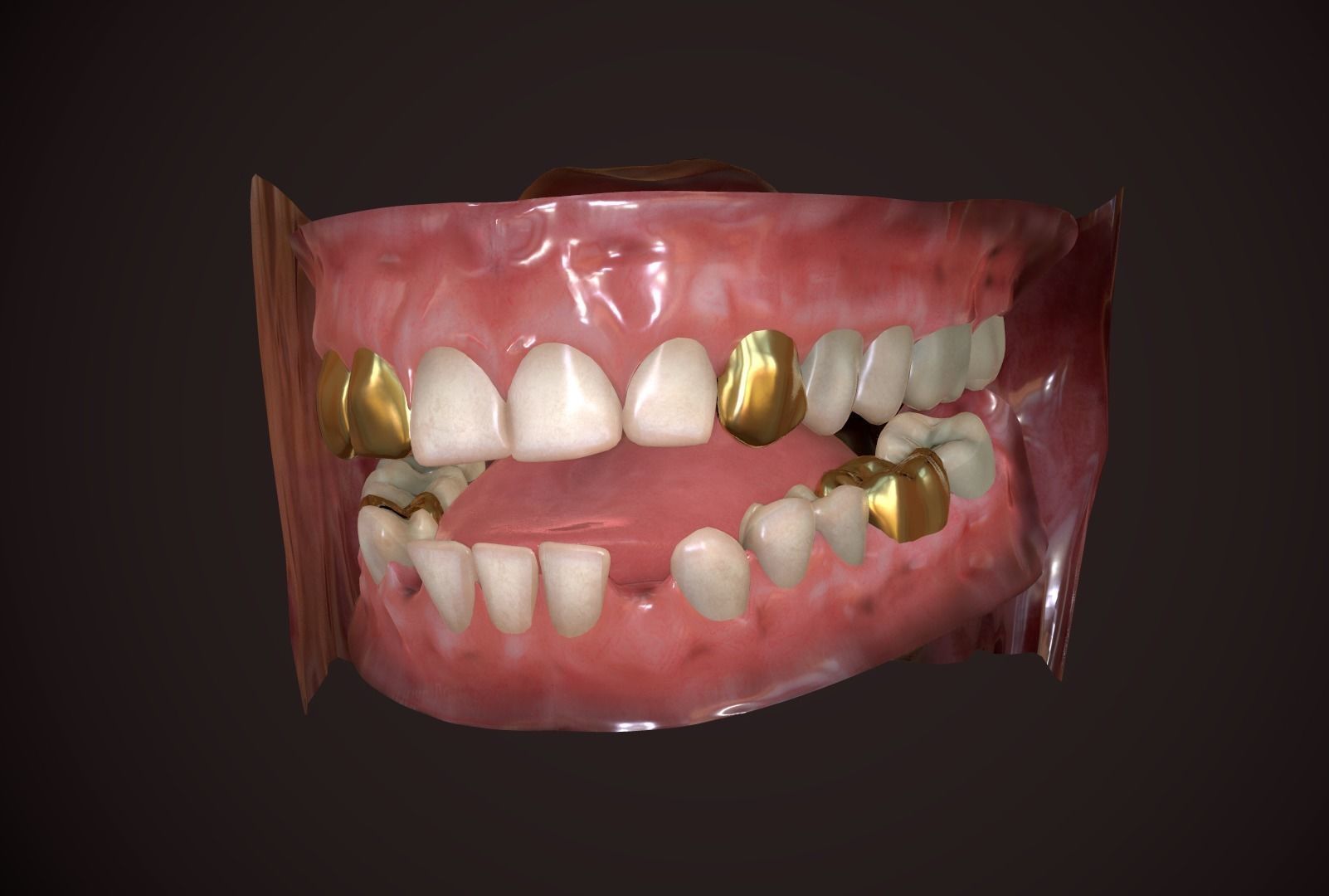 Great Teeth Collection - Mouth for character Low-poly 3D model_6