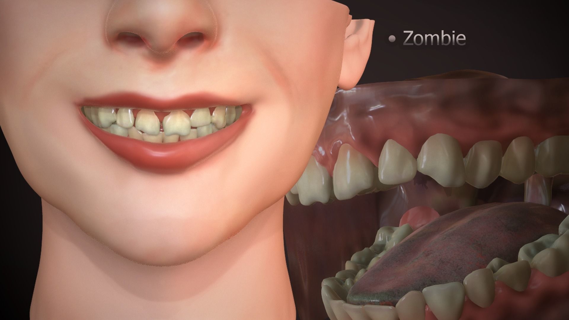 Great Teeth Collection - Mouth for character Low-poly 3D model_27