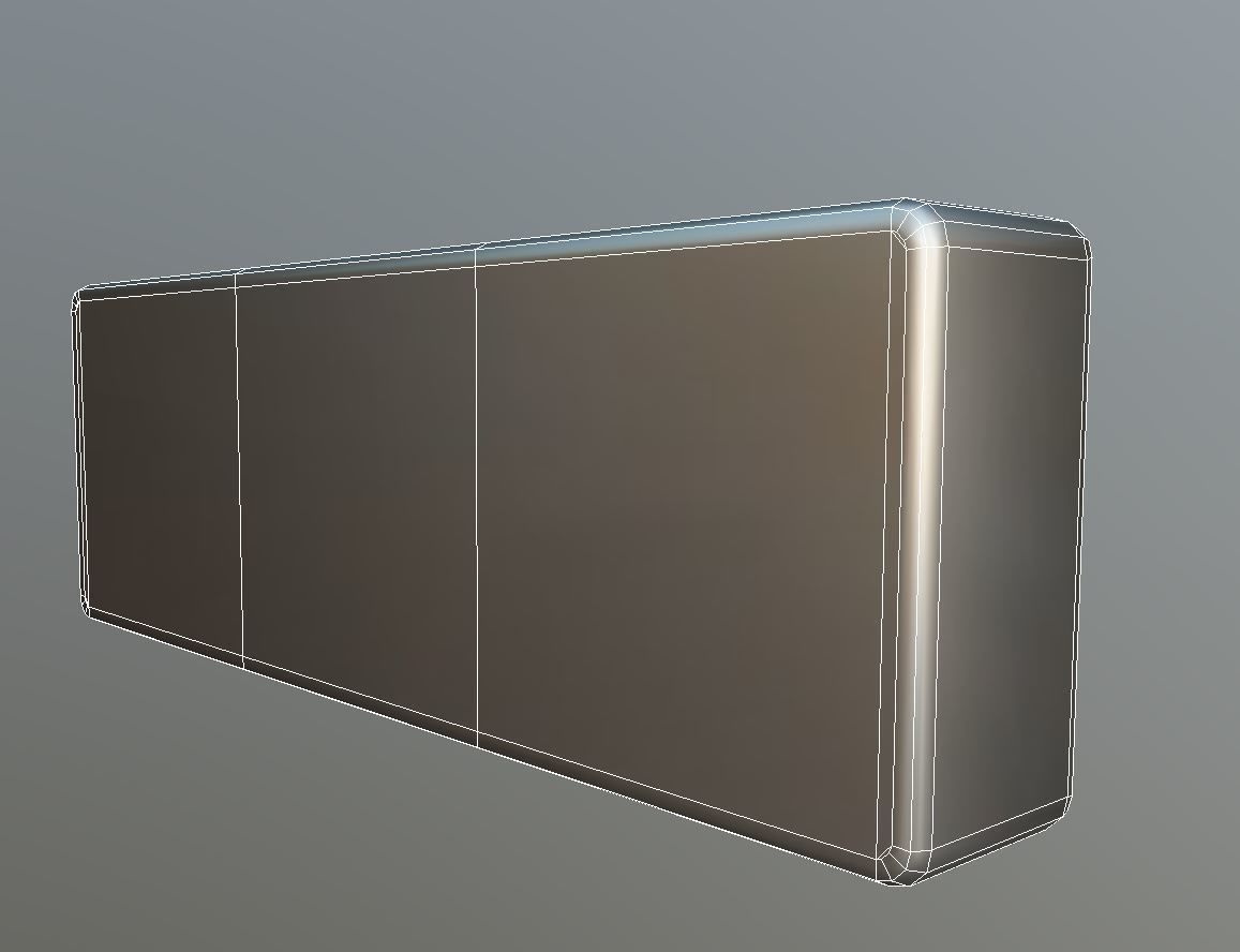 Blue Low-Poly Mailbox 2 Re-Textured Version Low-poly 3D model_8