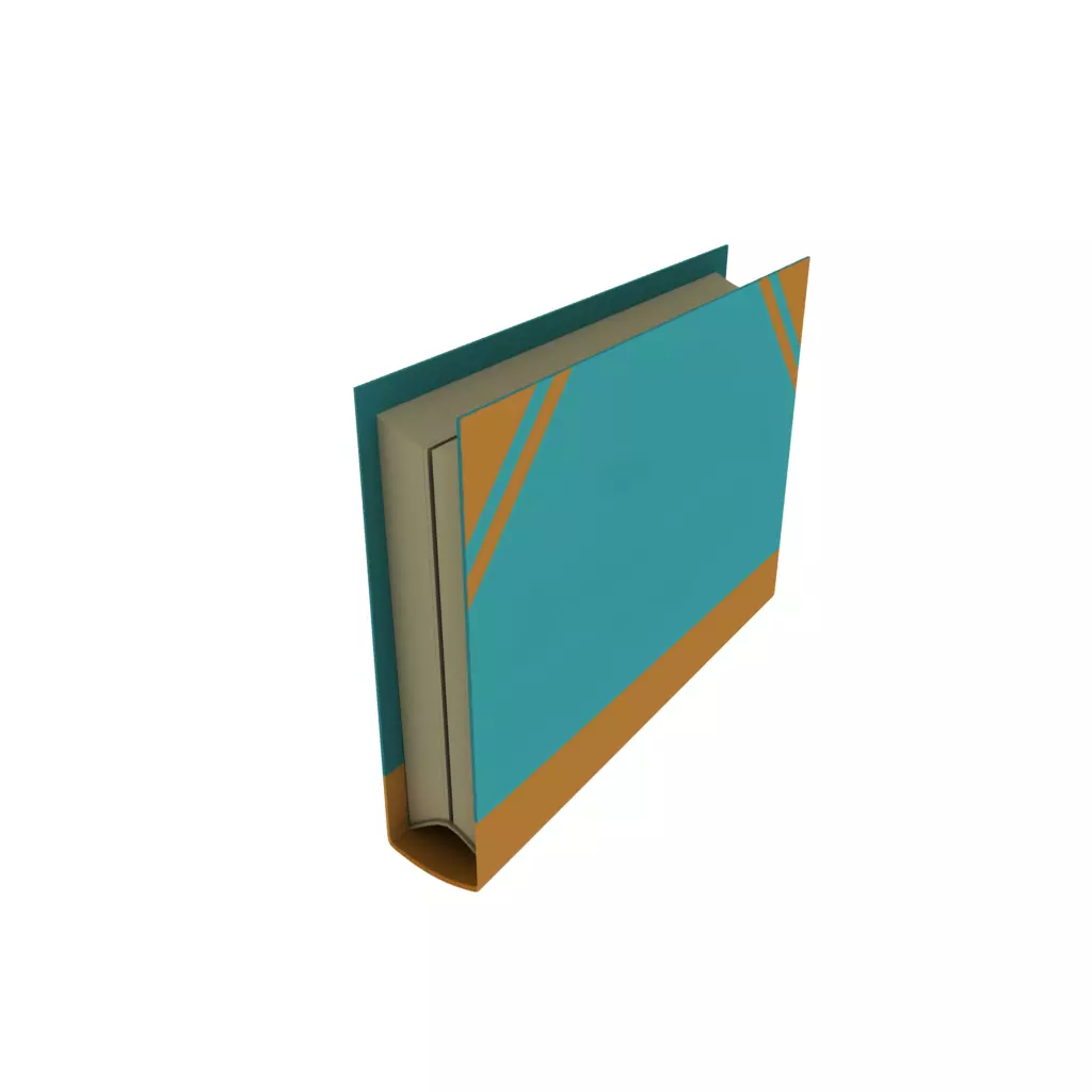 Books book with cover and gold trim 3D model
