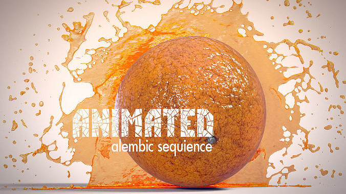 Orange Juice Explode Alembic Sequence 3D model