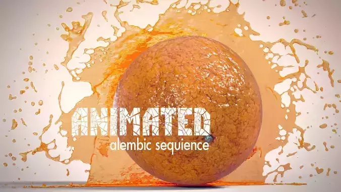 Orange Juice Explode Alembic Sequence 3D model