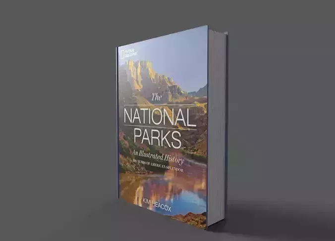 America National Parks  Hardcover Book Low-poly 3D model