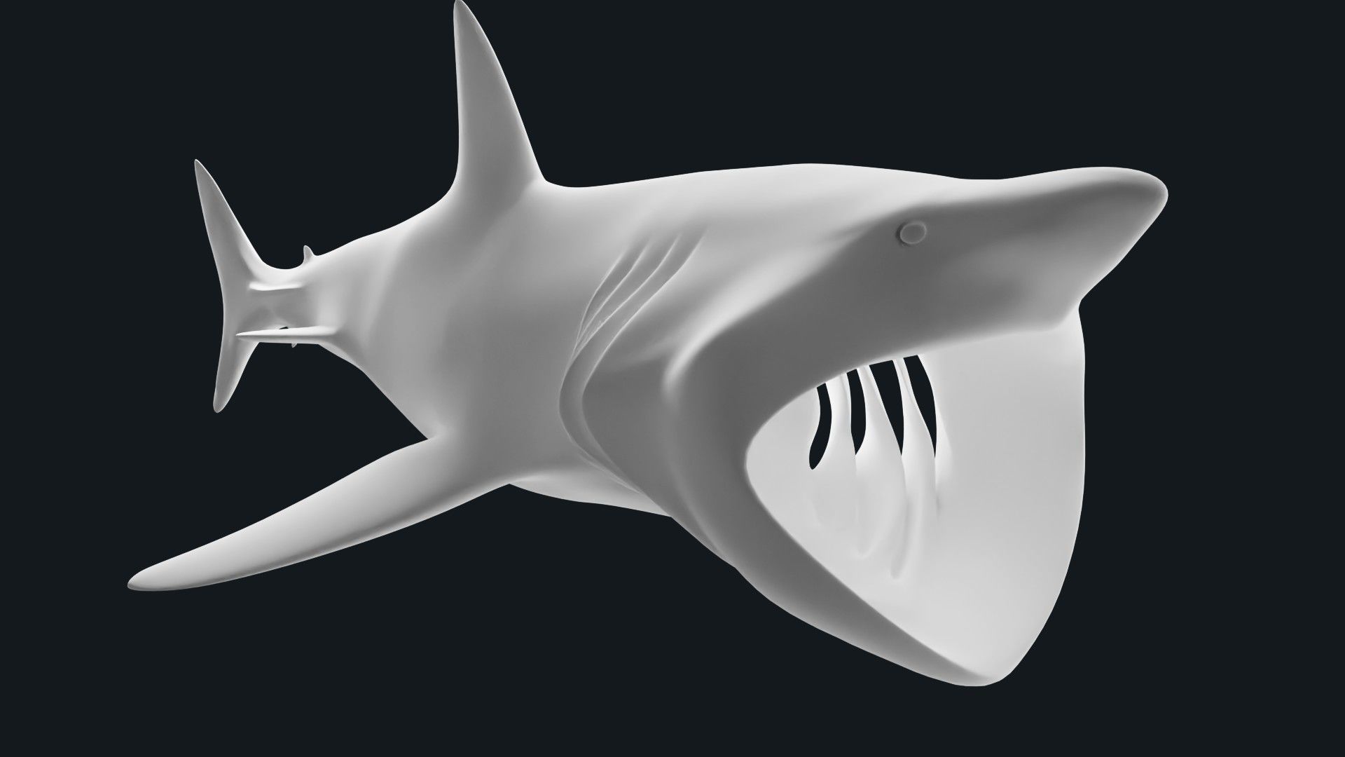 Lowpoly Basking Shark Low-poly 3D model_1