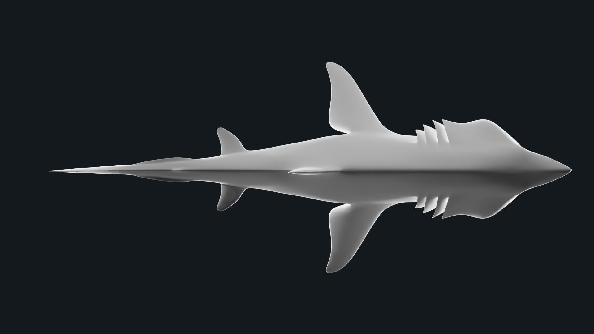 Lowpoly Basking Shark Low-poly 3D model_6