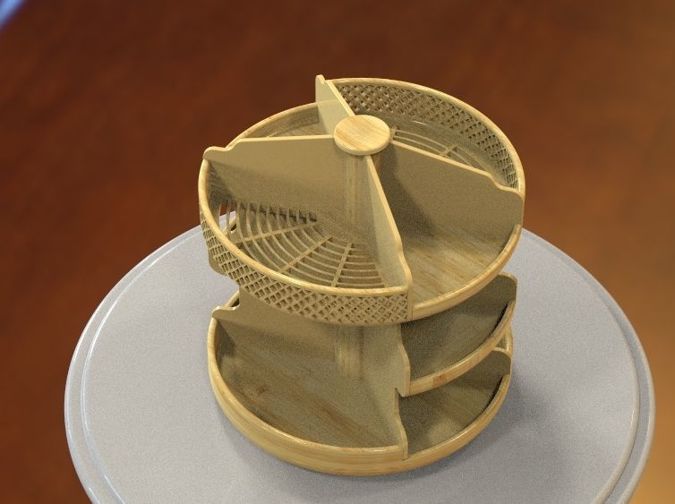 Wooden Kitchen or Restroom Food Organizer 3D model 3D printable | CGTrader
