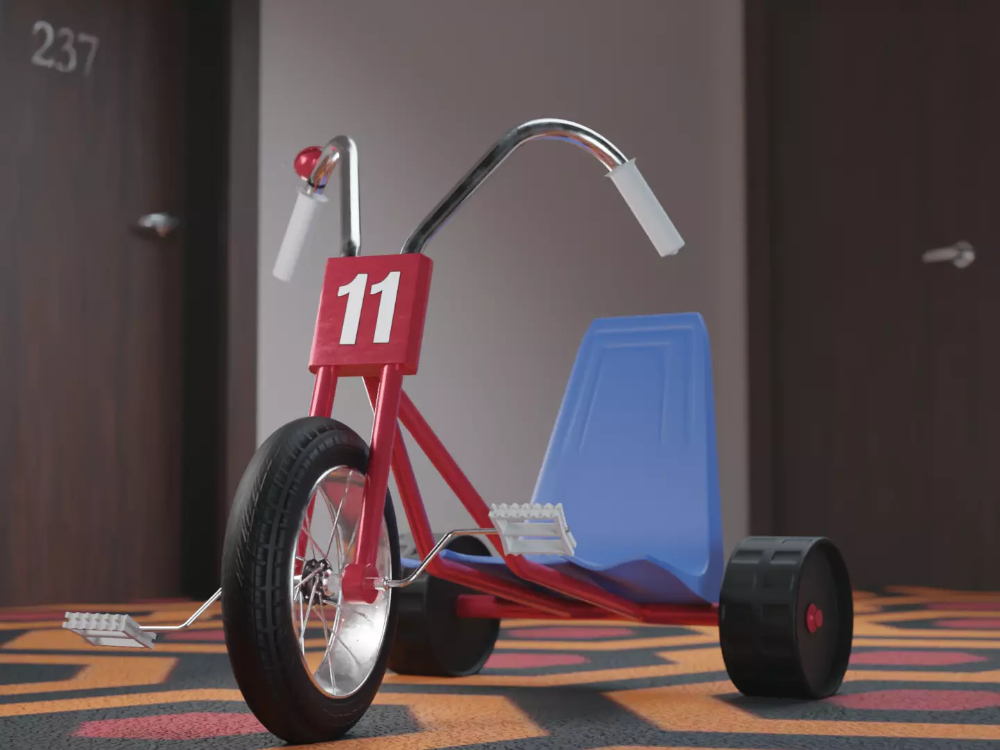 the shining tricycle 3D model_0