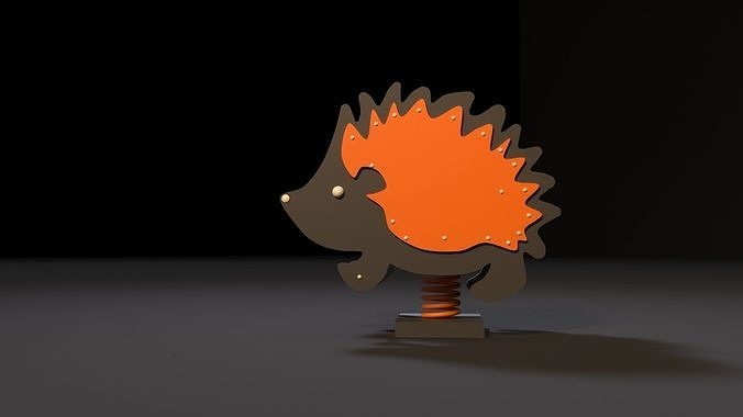 Attraction rocking hedgehog 3D model