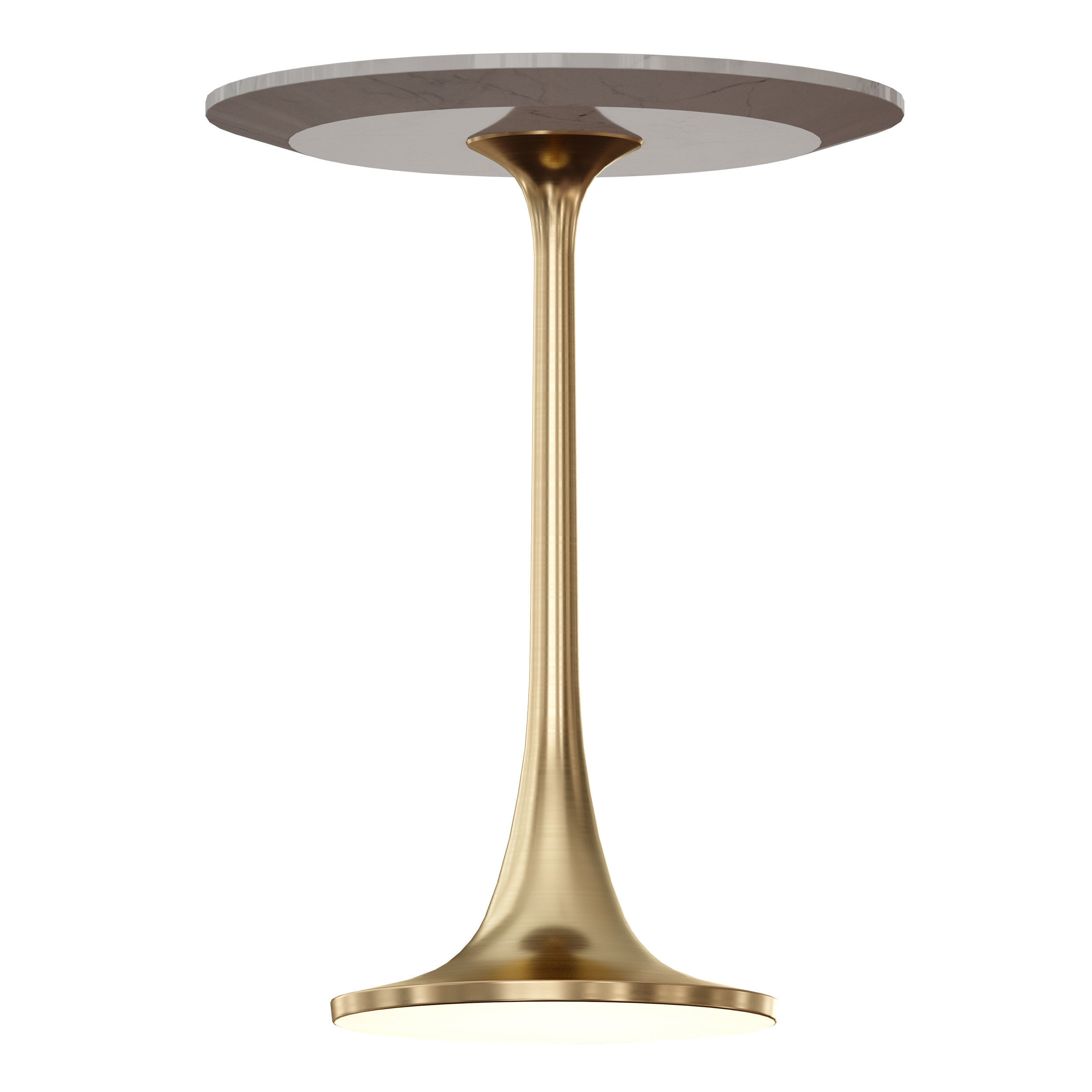 Nero White Marble Accent Table Crate and Barrel 3D model_2