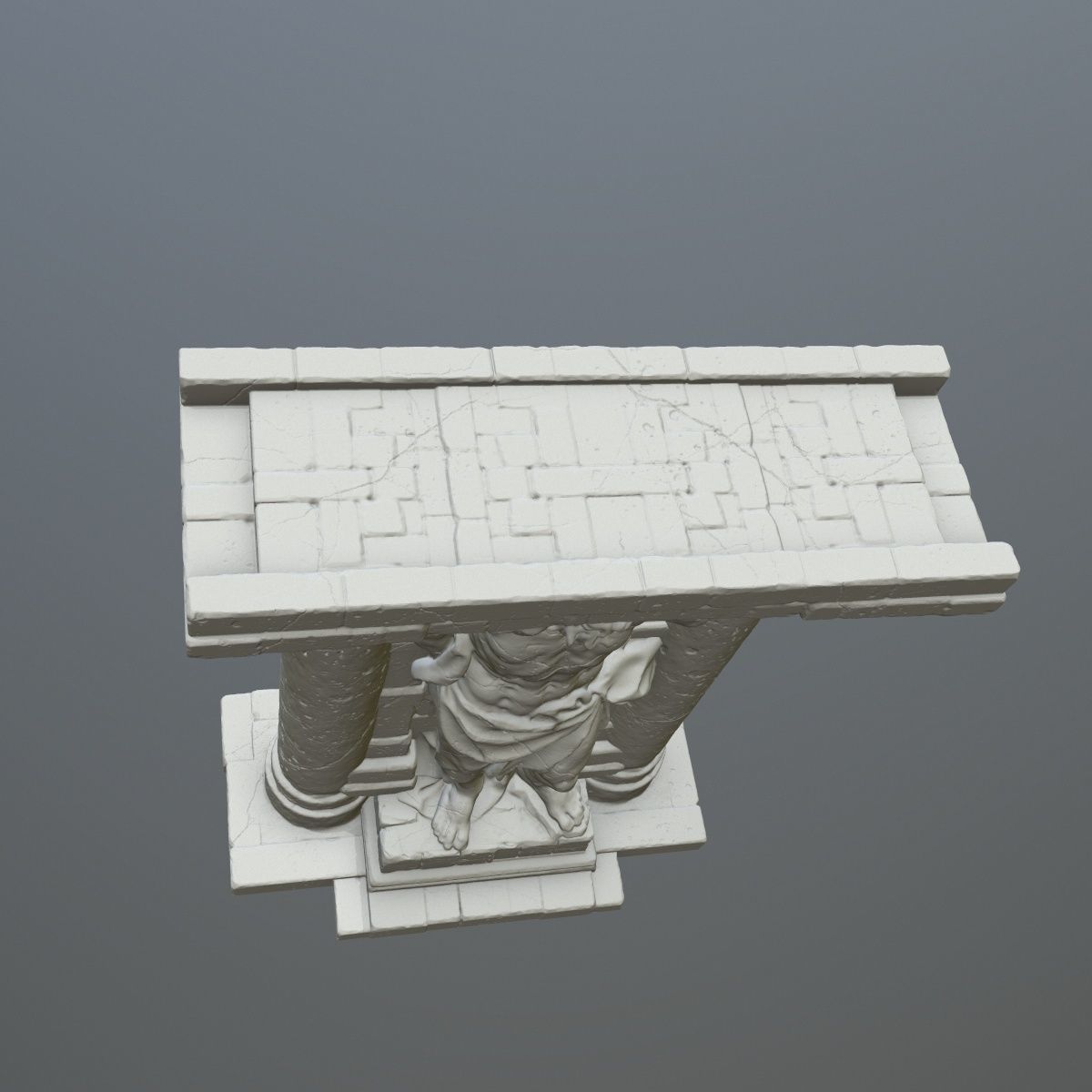 statue 2 column with 3D print model_8
