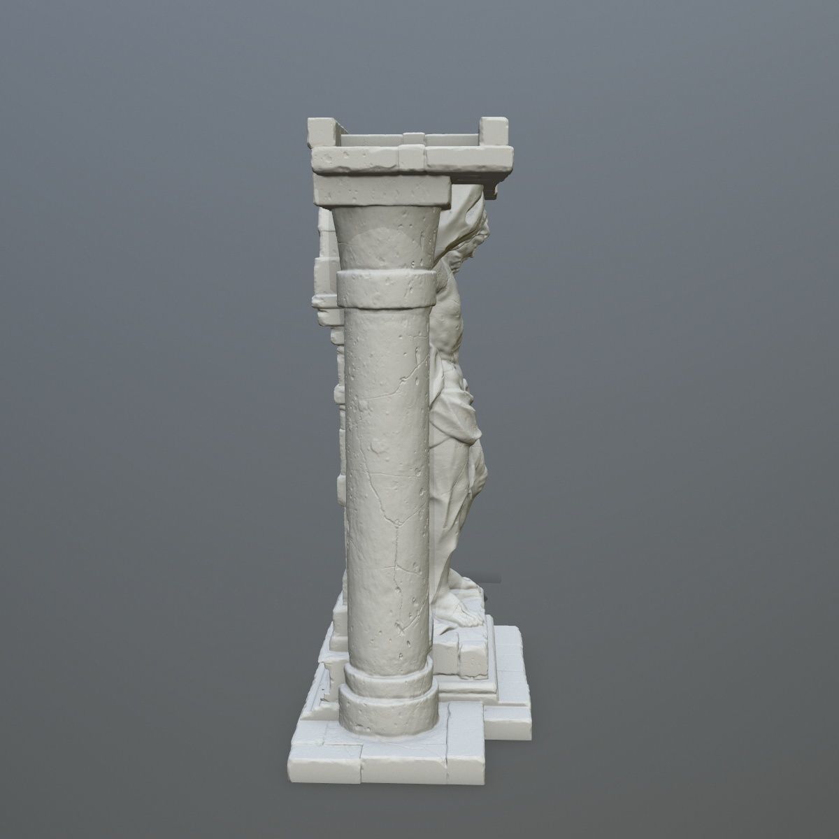 statue 2 column with 3D print model_2