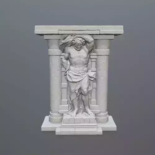 statue 2 column with 3D print model