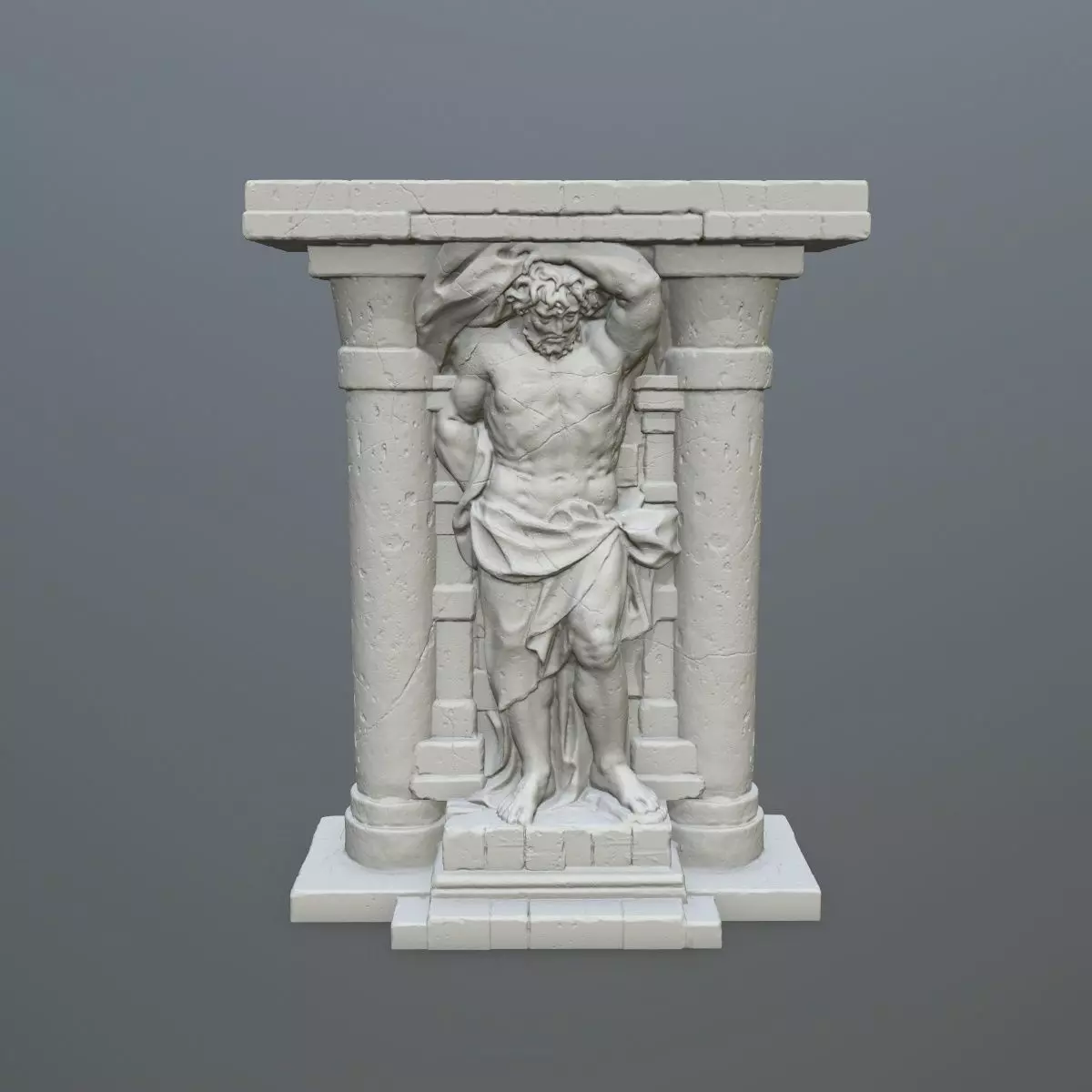 statue 2 column with 3D print model_0