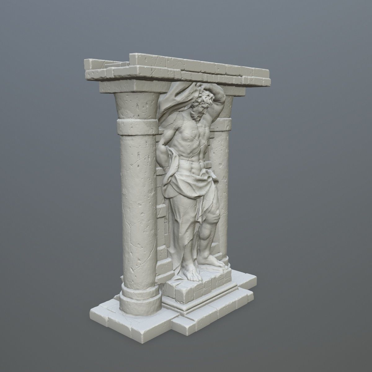 statue 2 column with 3D print model_1