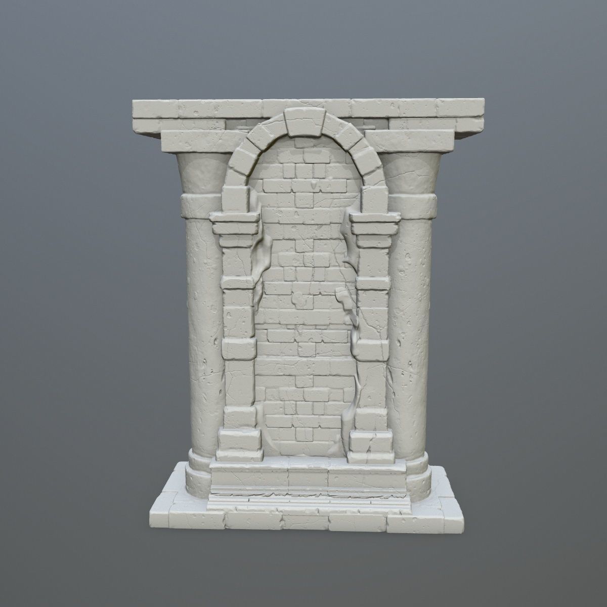 statue 2 column with 3D print model_4