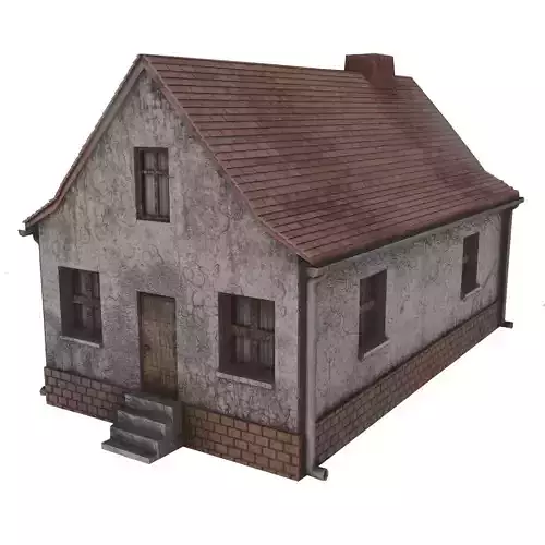 Old Village House 01 Game Ready Low-poly 3D model