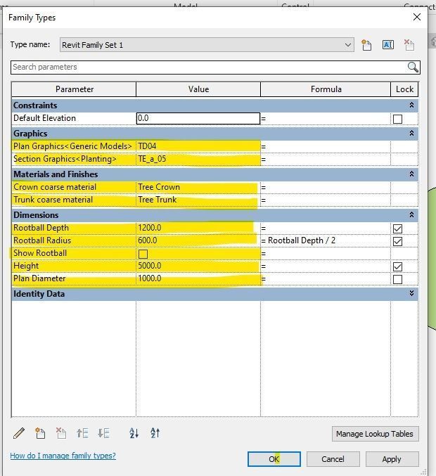 Fully Customizable Revit 2020 Tree Family 3D model - Set 1 3D model_8