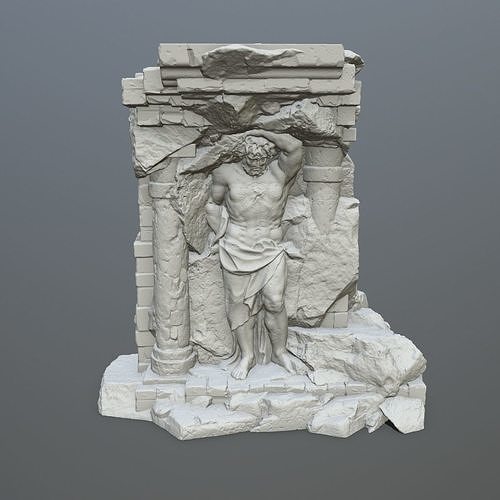 statue 3 stone structure 3D print model