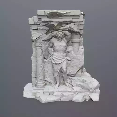 statue 3 stone structure 3D print model