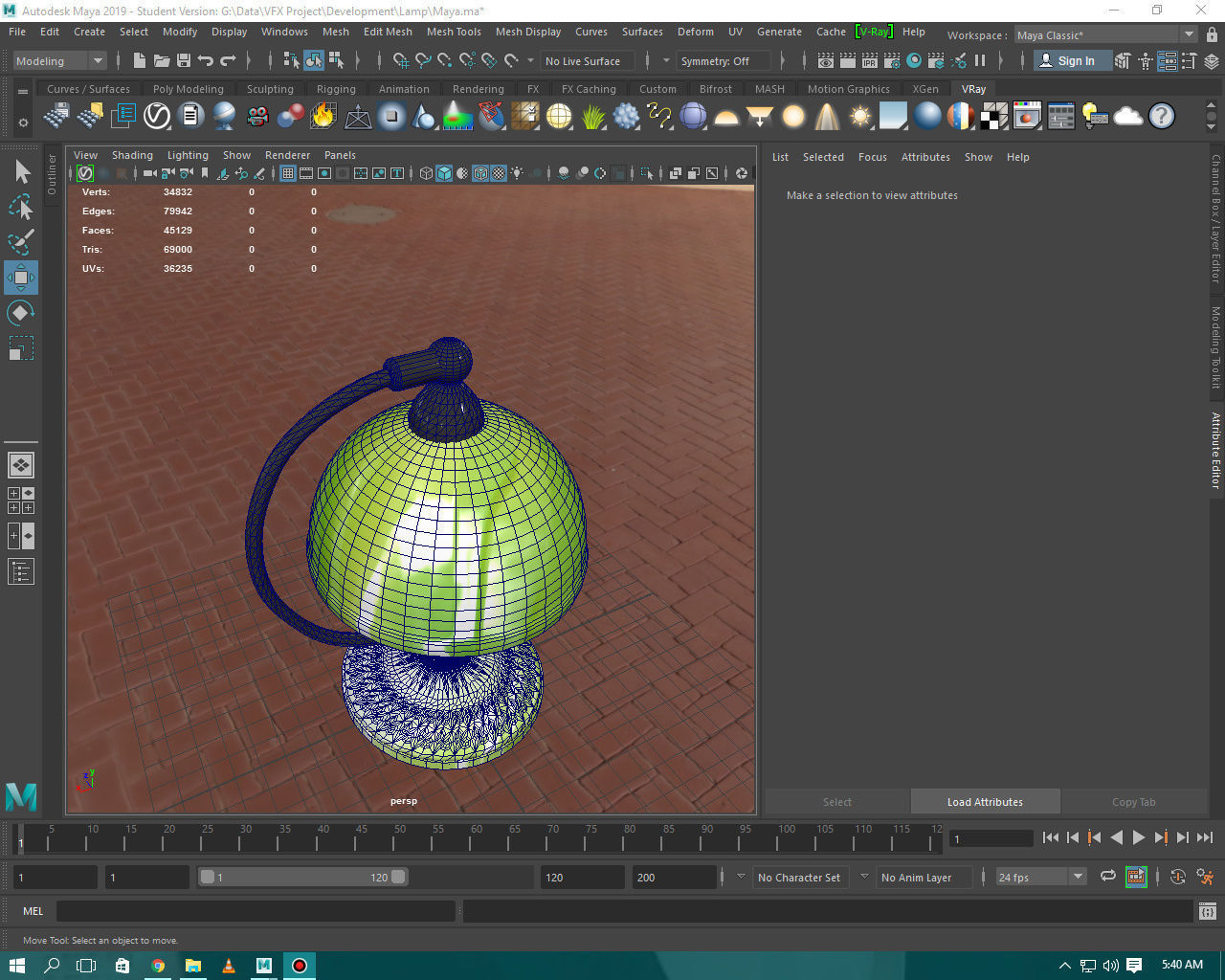 Plastic Lamp 3D model_7
