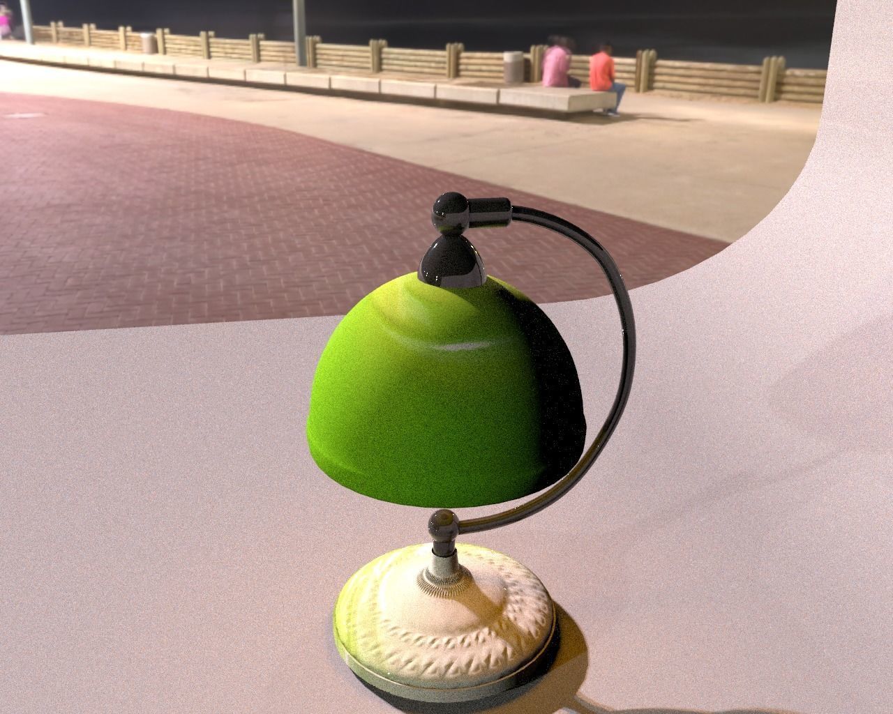 Plastic Lamp 3D model_3