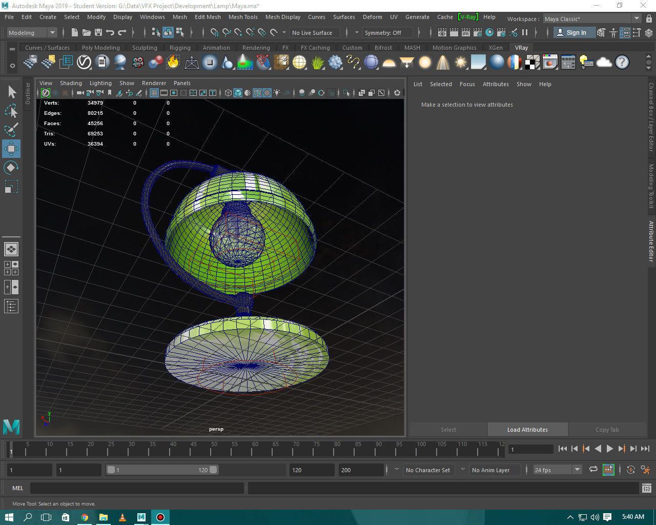 Plastic Lamp 3D model_6