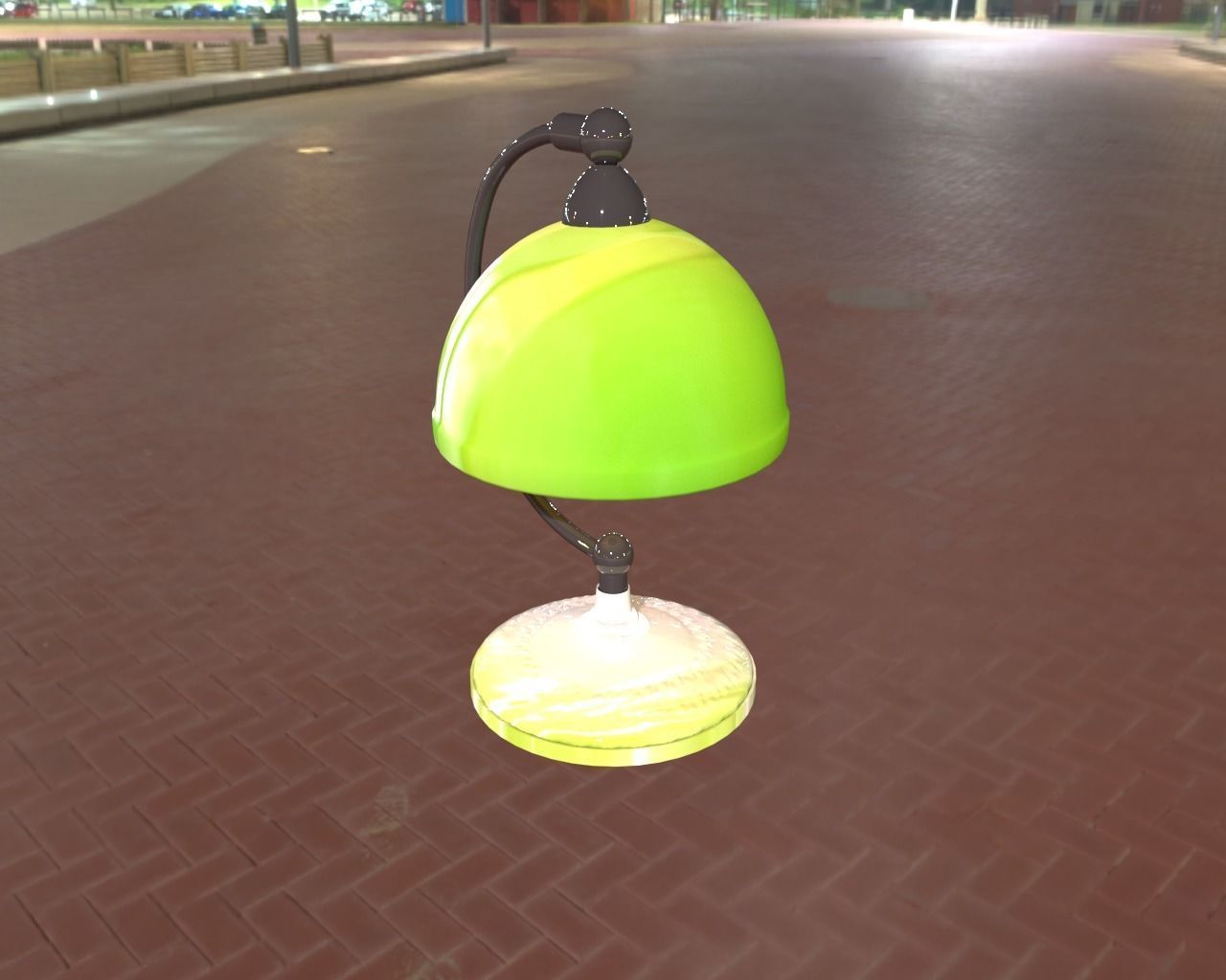 Plastic Lamp 3D model_4