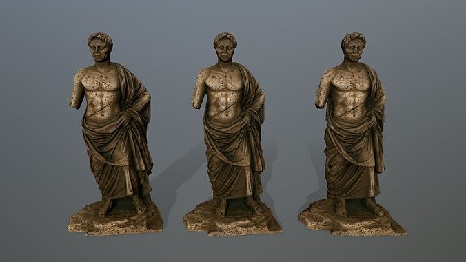 statue roman Low-poly 3D model